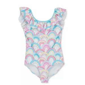 Title:
Sovereign Code Girls Rainbow Ruffle One Piece Swimsuit Size 6 Shelly